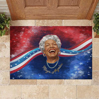 Maya Angelou Rubber Doormat Inspirational Life Mission Quote Celebration of Joy Passion and Compassion - Wonder Print Shop