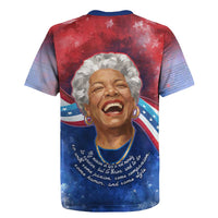 Maya Angelou Rugby Jersey Inspirational Life Mission Quote Celebration of Joy Passion and Compassion - Wonder Print Shop