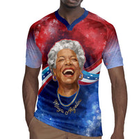 Maya Angelou Rugby Jersey Inspirational Life Mission Quote Celebration of Joy Passion and Compassion - Wonder Print Shop