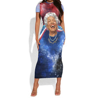 Maya Angelou Short Sleeve Bodycon Dress Inspirational Life Mission Quote Celebration of Joy Passion and Compassion - Wonder Print Shop