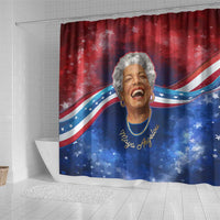 Maya Angelou Shower Curtain Inspirational Life Mission Quote Celebration of Joy Passion and Compassion - Wonder Print Shop