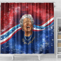 Maya Angelou Shower Curtain Inspirational Life Mission Quote Celebration of Joy Passion and Compassion - Wonder Print Shop