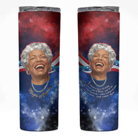 Maya Angelou Skinny Tumbler Inspirational Life Mission Quote Celebration of Joy Passion and Compassion - Wonder Print Shop