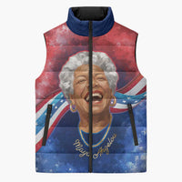 Maya Angelou Sleeveless Puffer Jacket Inspirational Life Mission Quote Celebration of Joy Passion and Compassion - Wonder Print Shop