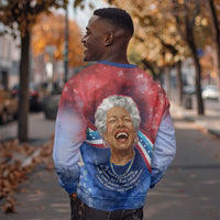 Maya Angelou Sweatshirt Inspirational Life Mission Quote Celebration of Joy Passion and Compassion - Wonder Print Shop