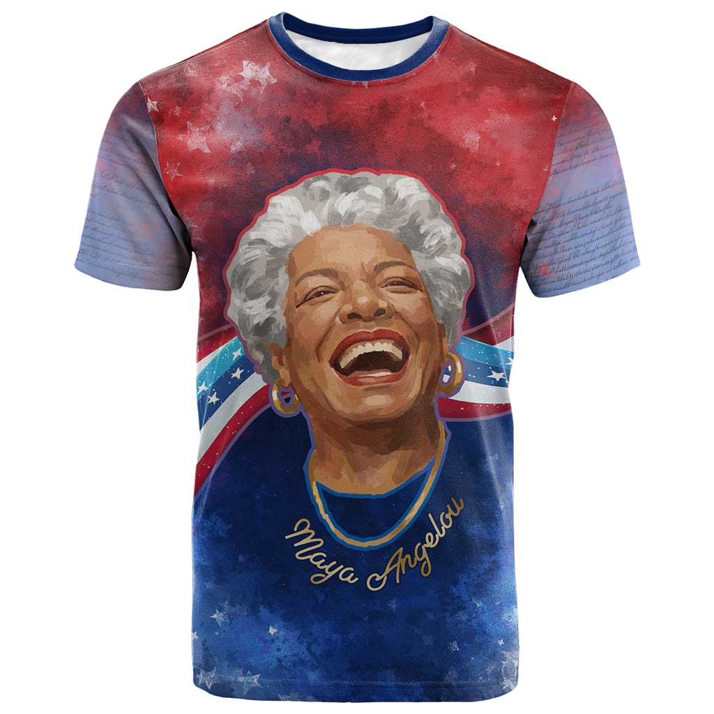 Maya Angelou T shirt Inspirational Life Mission Quote Celebration of Joy Passion and Compassion - Wonder Print Shop