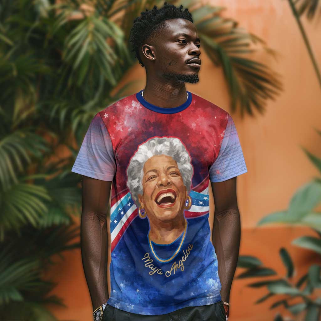 Maya Angelou T shirt Inspirational Life Mission Quote Celebration of Joy Passion and Compassion - Wonder Print Shop
