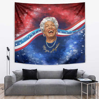Maya Angelou Tapestry Inspirational Life Mission Quote Celebration of Joy Passion and Compassion - Wonder Print Shop