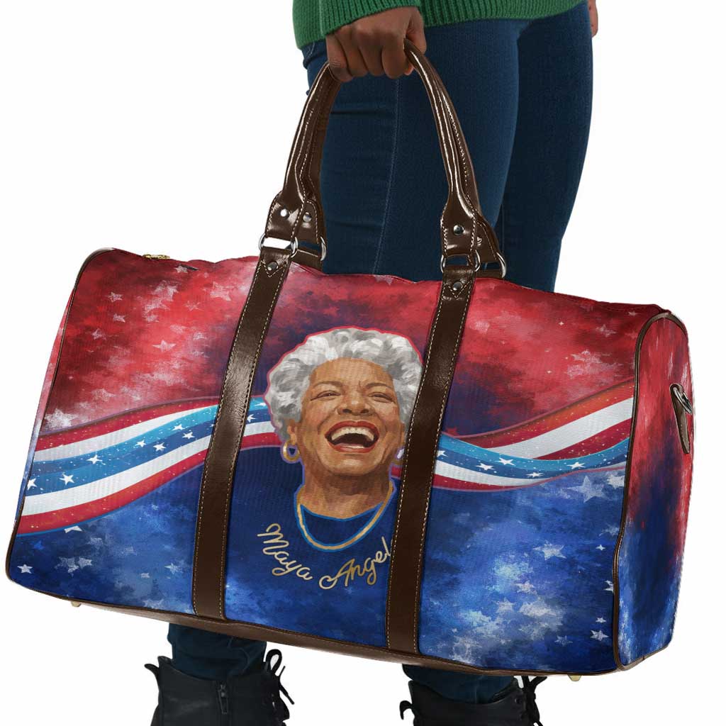 Maya Angelou Travel Bag Inspirational Life Mission Quote Celebration of Joy Passion and Compassion - Wonder Print Shop
