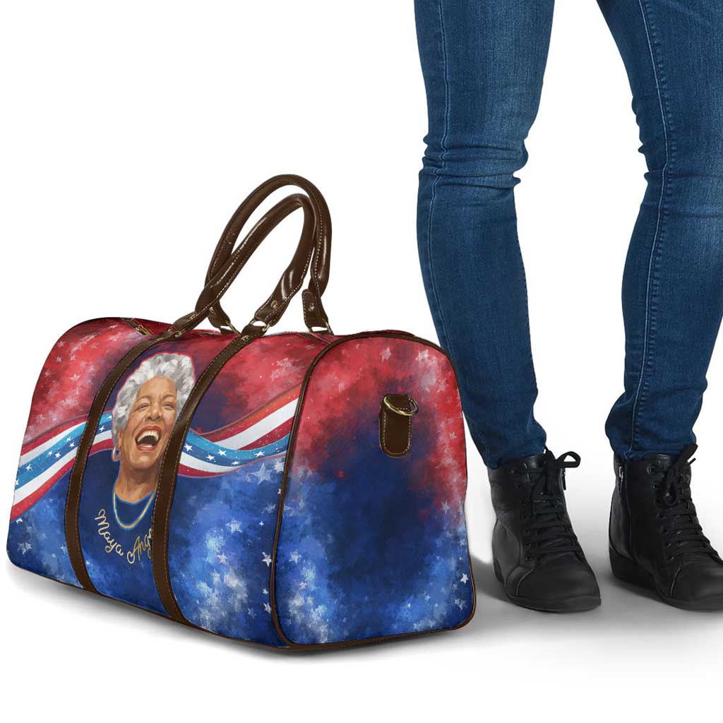 Maya Angelou Travel Bag Inspirational Life Mission Quote Celebration of Joy Passion and Compassion - Wonder Print Shop