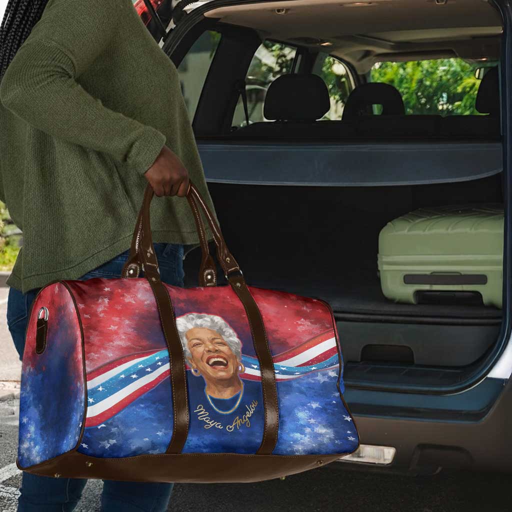 Maya Angelou Travel Bag Inspirational Life Mission Quote Celebration of Joy Passion and Compassion - Wonder Print Shop