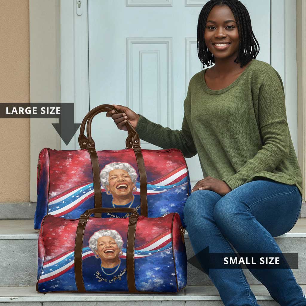 Maya Angelou Travel Bag Inspirational Life Mission Quote Celebration of Joy Passion and Compassion - Wonder Print Shop