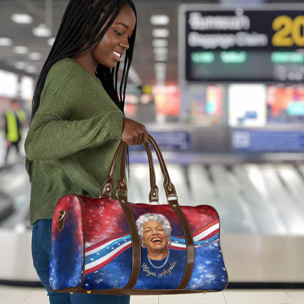 Maya Angelou Travel Bag Inspirational Life Mission Quote Celebration of Joy Passion and Compassion - Wonder Print Shop