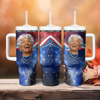 Maya Angelou Tumbler With Handle Inspirational Life Mission Quote Celebration of Joy Passion and Compassion - Wonder Print Shop