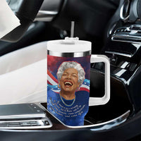 Maya Angelou Tumbler With Handle Inspirational Life Mission Quote Celebration of Joy Passion and Compassion - Wonder Print Shop