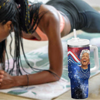 Maya Angelou Tumbler With Handle Inspirational Life Mission Quote Celebration of Joy Passion and Compassion - Wonder Print Shop