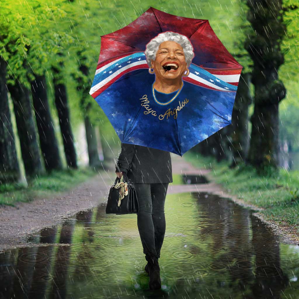 Maya Angelou Umbrella Inspirational Life Mission Quote Celebration of Joy Passion and Compassion - Wonder Print Shop