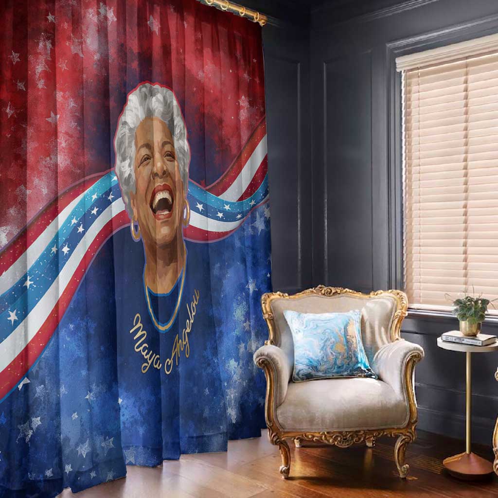 Maya Angelou Window Curtain Inspirational Life Mission Quote Celebration of Joy Passion and Compassion - Wonder Print Shop
