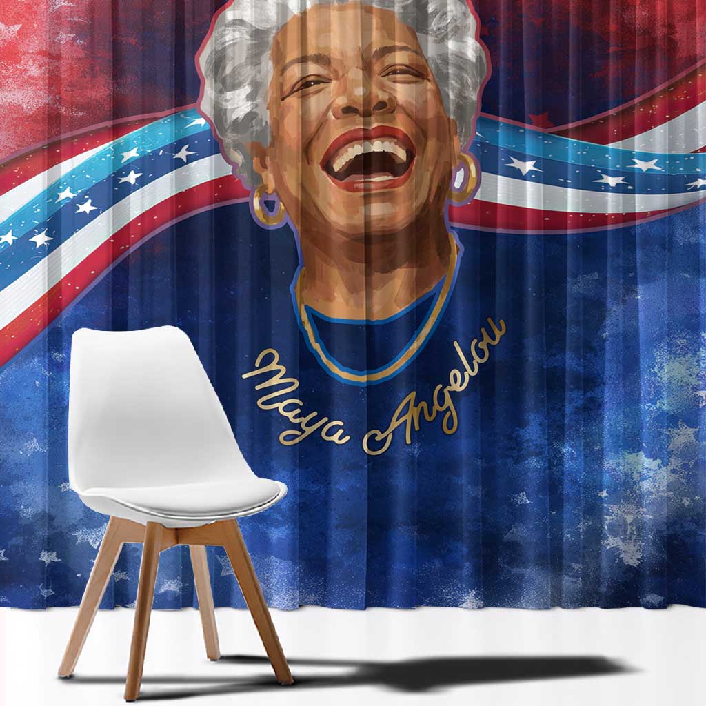 Maya Angelou Window Curtain Inspirational Life Mission Quote Celebration of Joy Passion and Compassion - Wonder Print Shop