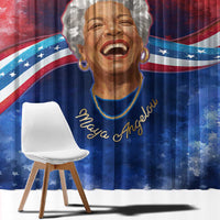 Maya Angelou Window Curtain Inspirational Life Mission Quote Celebration of Joy Passion and Compassion - Wonder Print Shop