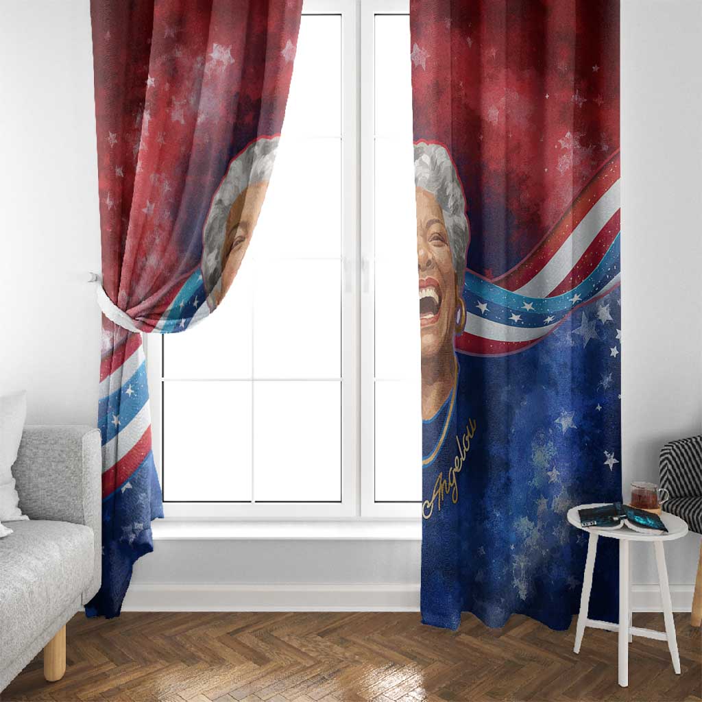 Maya Angelou Window Curtain Inspirational Life Mission Quote Celebration of Joy Passion and Compassion - Wonder Print Shop