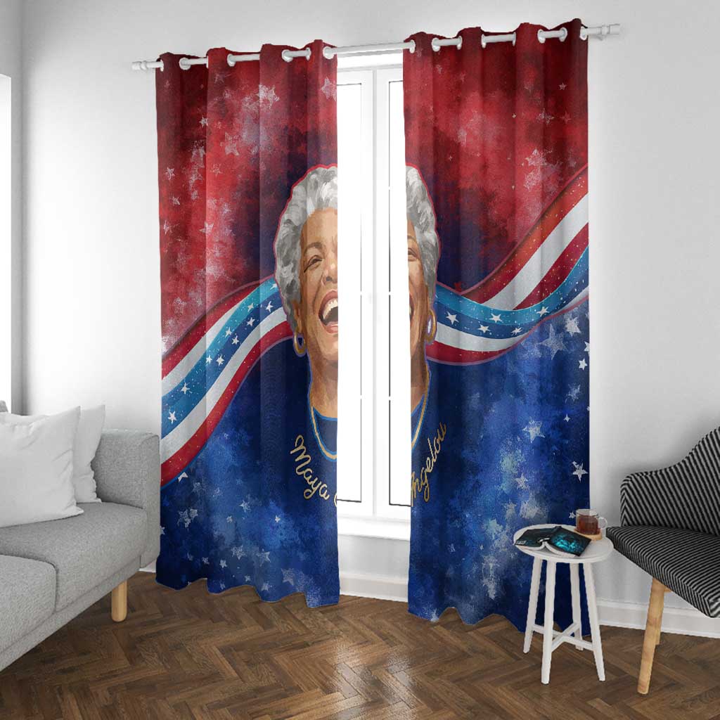 Maya Angelou Window Curtain Inspirational Life Mission Quote Celebration of Joy Passion and Compassion - Wonder Print Shop