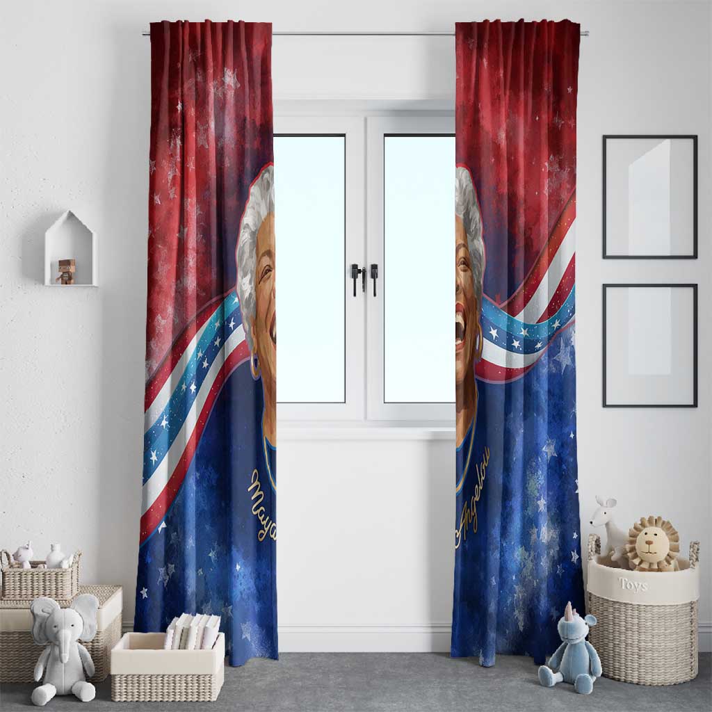 Maya Angelou Window Curtain Inspirational Life Mission Quote Celebration of Joy Passion and Compassion - Wonder Print Shop