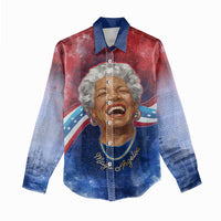 Maya Angelou Women Casual Shirt Inspirational Life Mission Quote Celebration of Joy Passion and Compassion - Wonder Print Shop