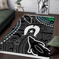 Torest Trait Islands Mix Crocodine Aboriginal Pattern Area Rug - Wonder Print Shop