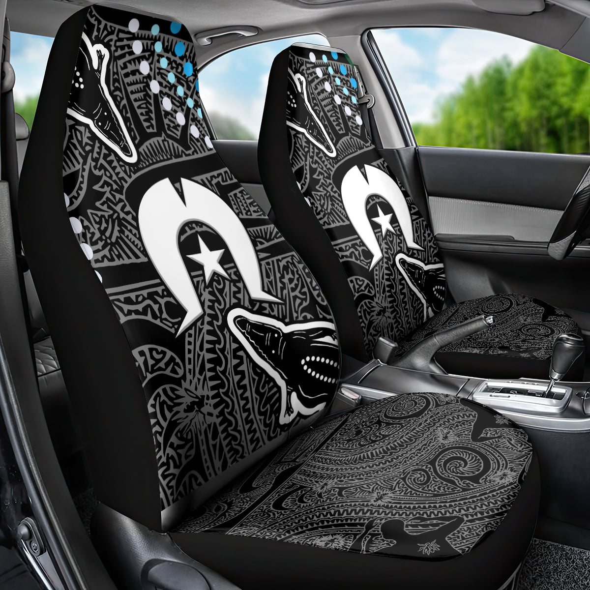 Torest Trait Islands Mix Crocodine Aboriginal Pattern Car Seat Cover - Wonder Print Shop