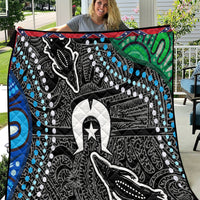 Torest Trait Islands Mix Crocodine Aboriginal Pattern Quilt - Wonder Print Shop