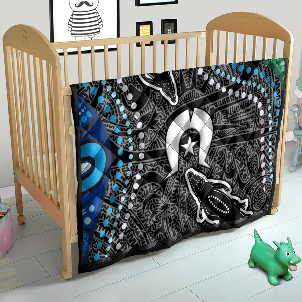 Torest Trait Islands Mix Crocodine Aboriginal Pattern Quilt - Wonder Print Shop