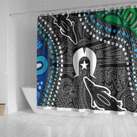 Torest Trait Islands Mix Crocodine Aboriginal Pattern Shower Curtain