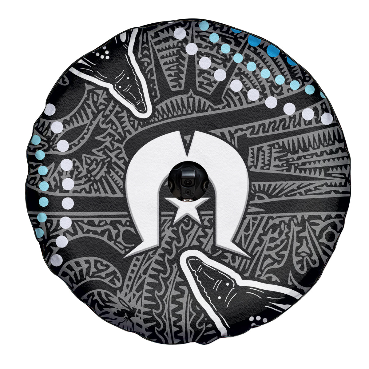 Torest Trait Islands Mix Crocodine Aboriginal Pattern Spare Tire Cover - Wonder Print Shop