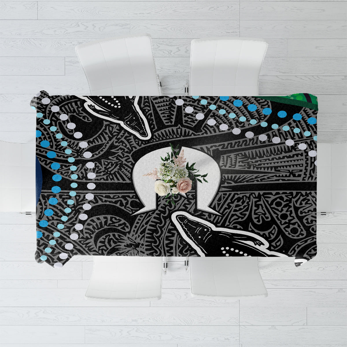 Torest Trait Islands Mix Crocodine Aboriginal Pattern Tablecloth - Wonder Print Shop