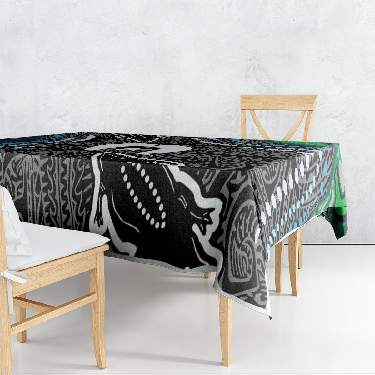 Torest Trait Islands Mix Crocodine Aboriginal Pattern Tablecloth - Wonder Print Shop