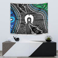 Torest Trait Islands Mix Crocodine Aboriginal Pattern Tapestry - Wonder Print Shop