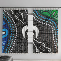 Torest Trait Islands Mix Crocodine Aboriginal Pattern Window Curtain - Wonder Print Shop