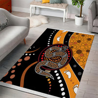 Aboriginal Snake Pattern Dot Art Area Rug - Wonder Print Shop