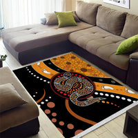 Aboriginal Snake Pattern Dot Art Area Rug - Wonder Print Shop