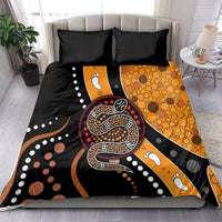 Aboriginal Snake Pattern Dot Art Bedding Set - Wonder Print Shop