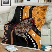 Aboriginal Snake Pattern Dot Art Blanket