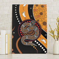 Aboriginal Snake Pattern Dot Art Canvas Wall Art - Wonder Print Shop