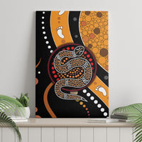 Aboriginal Snake Pattern Dot Art Canvas Wall Art - Wonder Print Shop