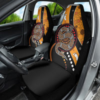 Aboriginal Snake Pattern Dot Art Car Seat Cover - Wonder Print Shop