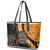 Aboriginal Snake Pattern Dot Art Leather Tote Bag - Wonder Print Shop