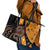 Aboriginal Snake Pattern Dot Art Leather Tote Bag - Wonder Print Shop