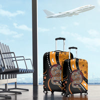 Aboriginal Snake Pattern Dot Art Luggage Cover - Wonder Print Shop