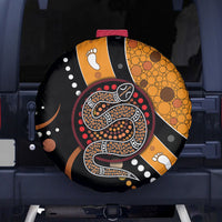 Aboriginal Snake Pattern Dot Art Spare Tire Cover - Wonder Print Shop