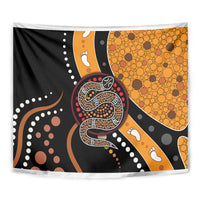 Aboriginal Snake Pattern Dot Art Tapestry - Wonder Print Shop